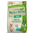 Nylabone Nutri Dent Natural Dental Chews for Dogs, Limited Ingredient Dog Treats, Teeth Cleaning Dental Sticks for Dogs, Fresh Breath Flavor, For X-Small Dogs (78 Count)