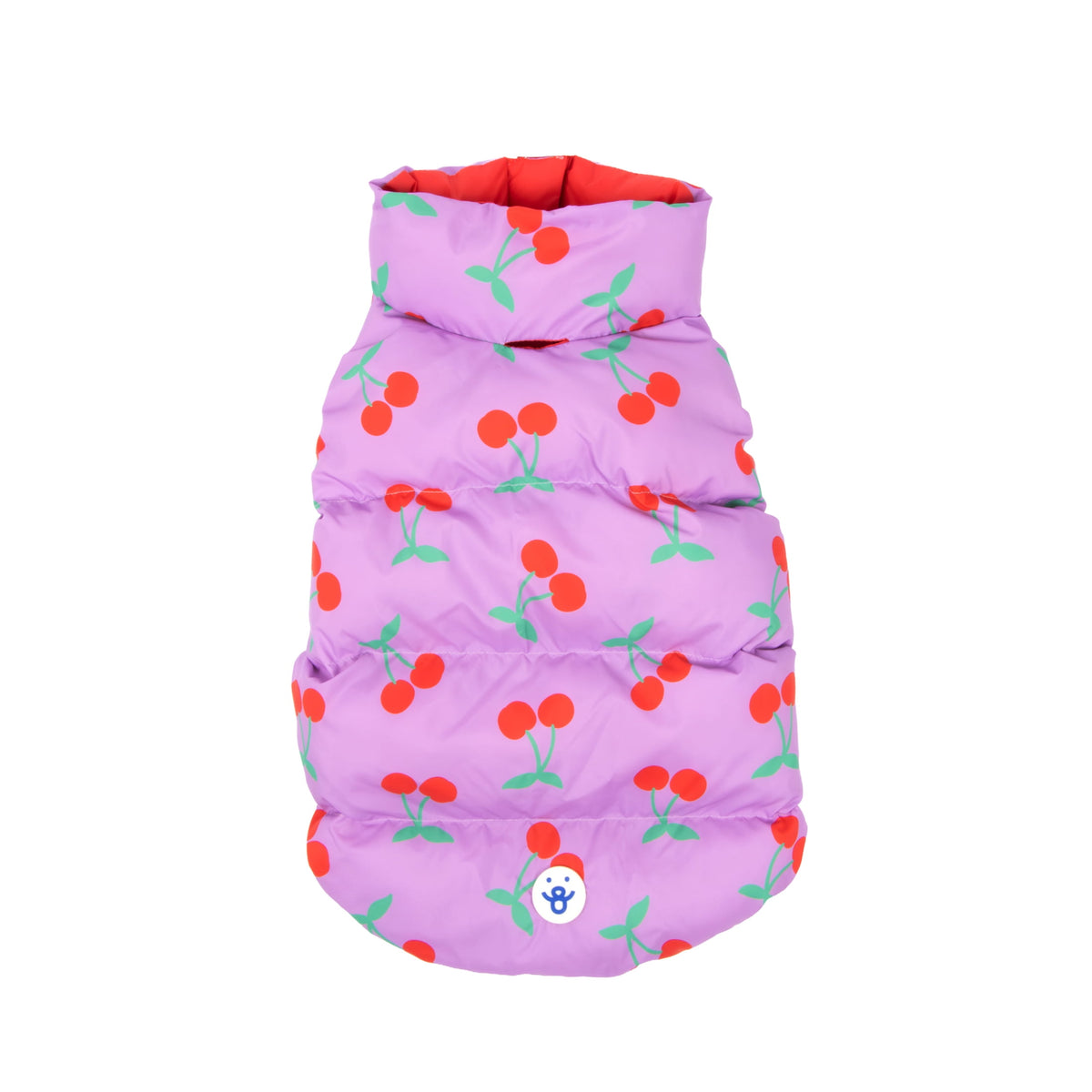 Oodles Quilted Fall Puffer Dog Jacket, Pink, Small
