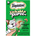 Temptations Creamy Puree Mixups Seafood Medley Flavor Treats for Cats, 6.7 oz Pouches (16 Pack)