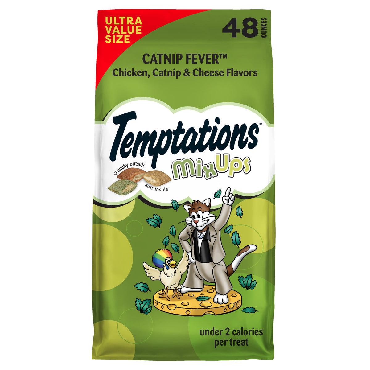 Temptations Mixups Catnip Fever Flavor Crunchy And Soft Treats For Cats, 6.3 Oz Pouch