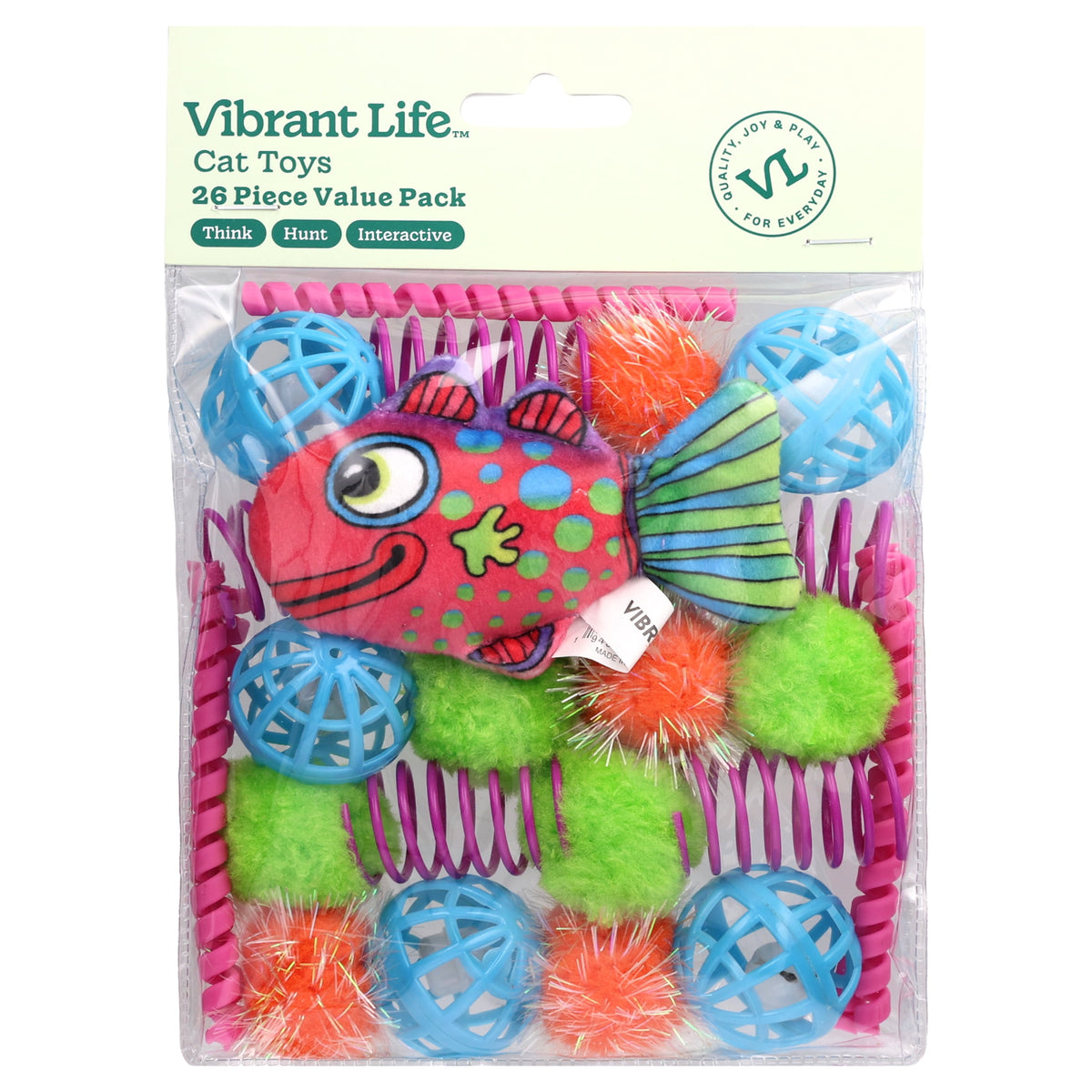 Vibrant Life Value Pack Cat Toys, 24 Pieces