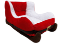 Vibrant Life Holiday Extra Small Sleigh Pet Bed, Red/White/Black, 19" x 16"