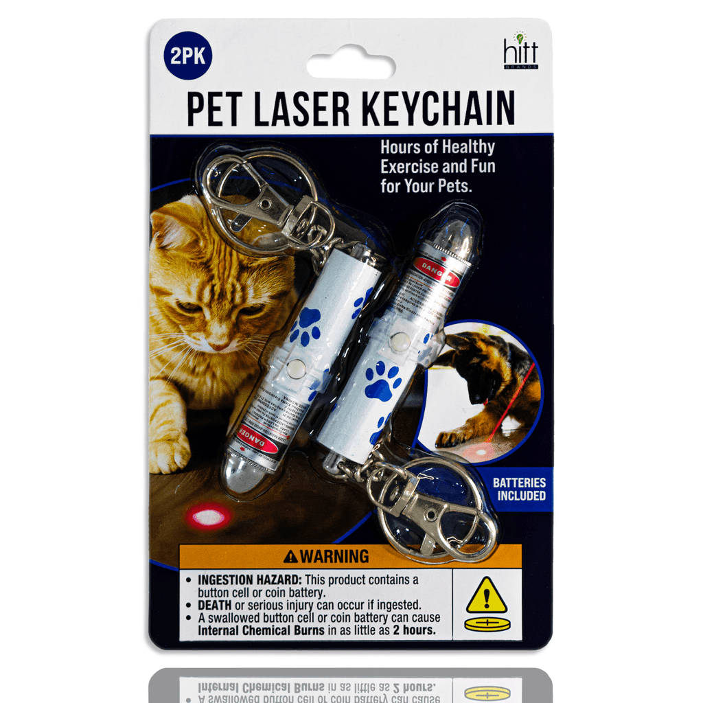 Hitt Brands Pet Laser Exerciser and Keychain Toy 2 Pack