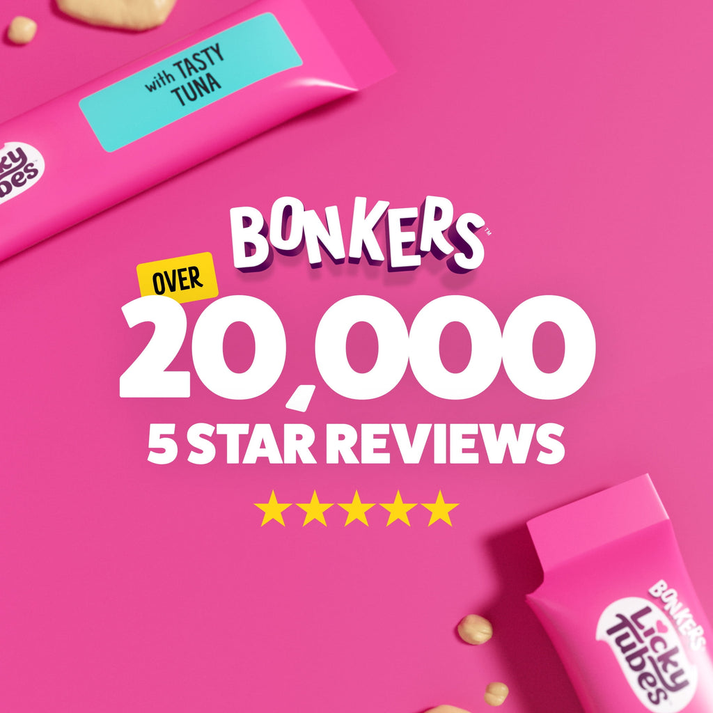 BONKERS Licky Tubes Chicken, Salmon, and Tuna Flavored Wet Cat Treats, 20 Pieces