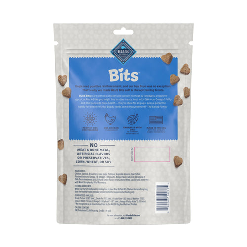 Blue Buffalo Bits Soft Dog Treats for Training, Enhanced with DHA, 19-oz. Bag