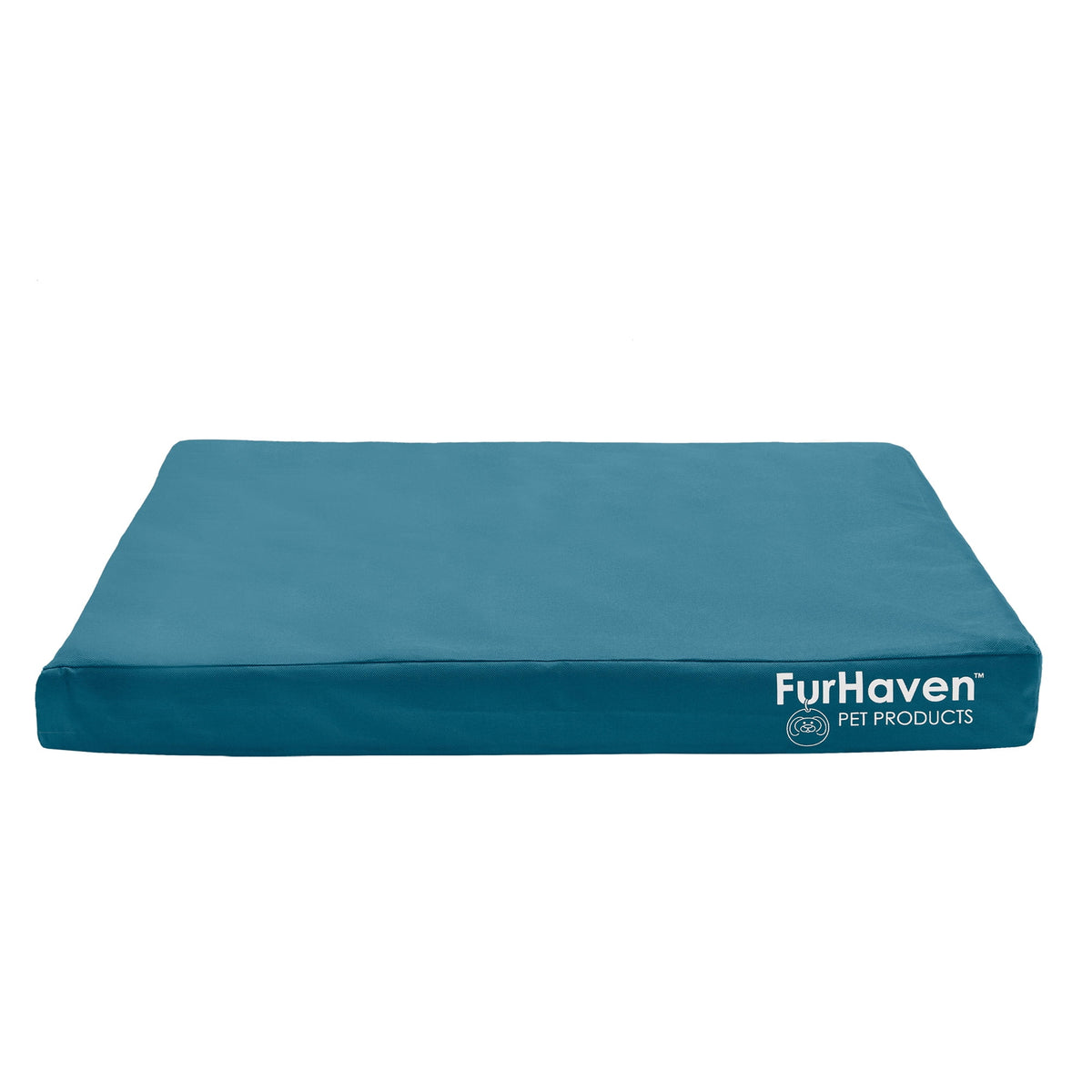 FurHaven Coated Oxford Indoor/Outdoor Deluxe Orthopedic Mattress Pet Bed, Stone Gray, Medium, 1 Count
