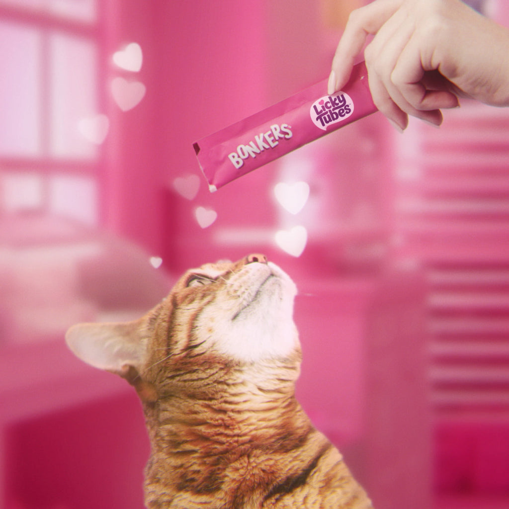 BONKERS Licky Tubes Chicken, Salmon, and Tuna Flavored Wet Cat Treats, 20 Pieces