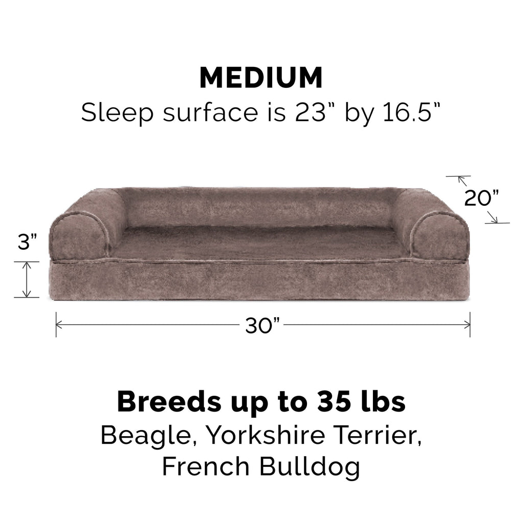FH Faux Fur & Velvet Sofa - JM-Dark Sage