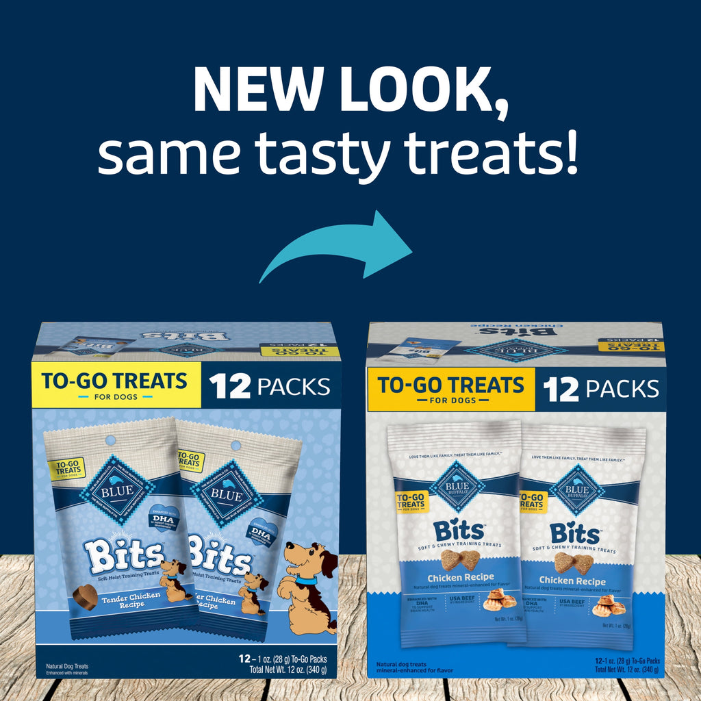 Blue Buffalo Bits Soft Dog Treats for Training, Enhanced with DHA, 19-oz. Bag