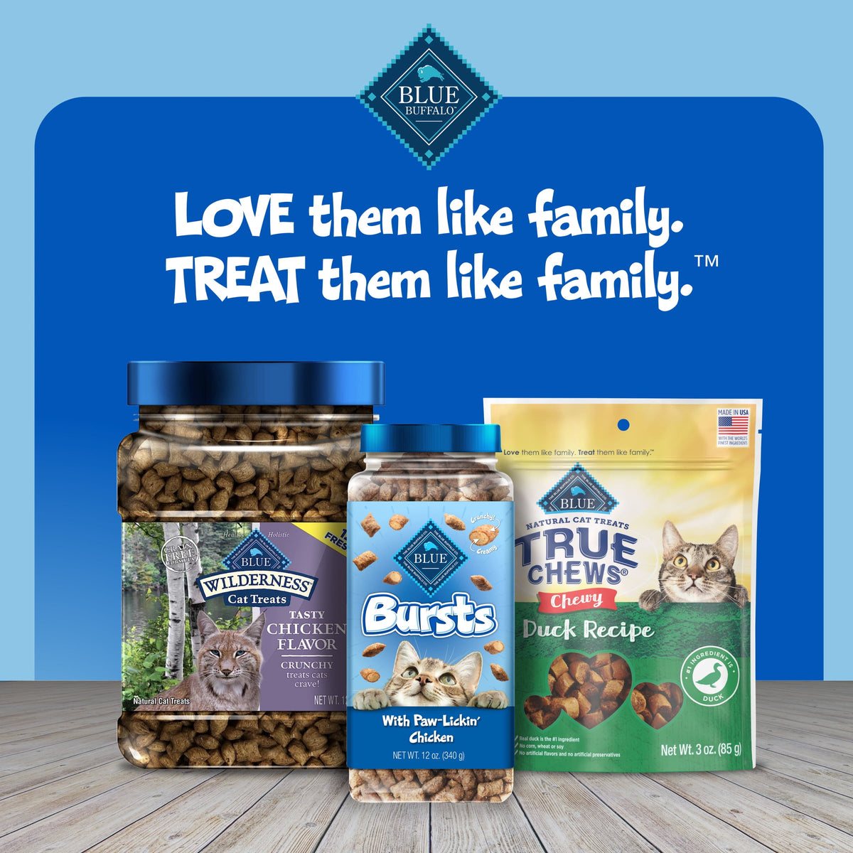 Blue Buffalo Bursts Crunchy & Creamy Cat Treats, Great for Training Chicken, 2-oz Bag
