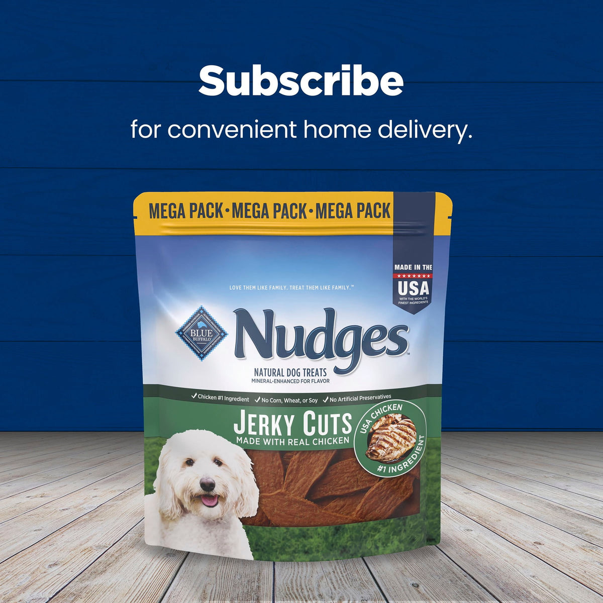 Blue Buffalo Nudges Jerky Cuts, Natural Dog Treats, Chicken Jerky, 28oz Bag