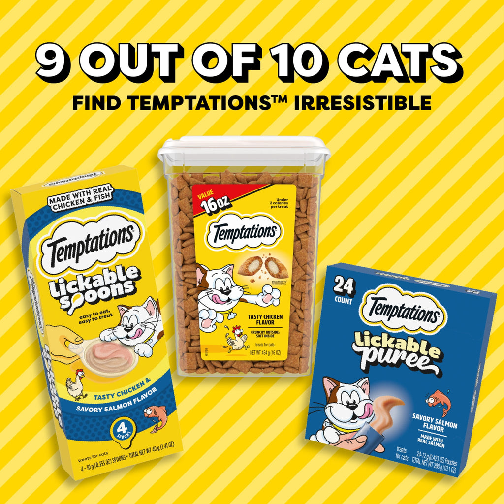 Temptations Mixups Catmas Casserole Catnip Fever Flavor Crunchy and Soft Treats for Cats, 16 oz Tub