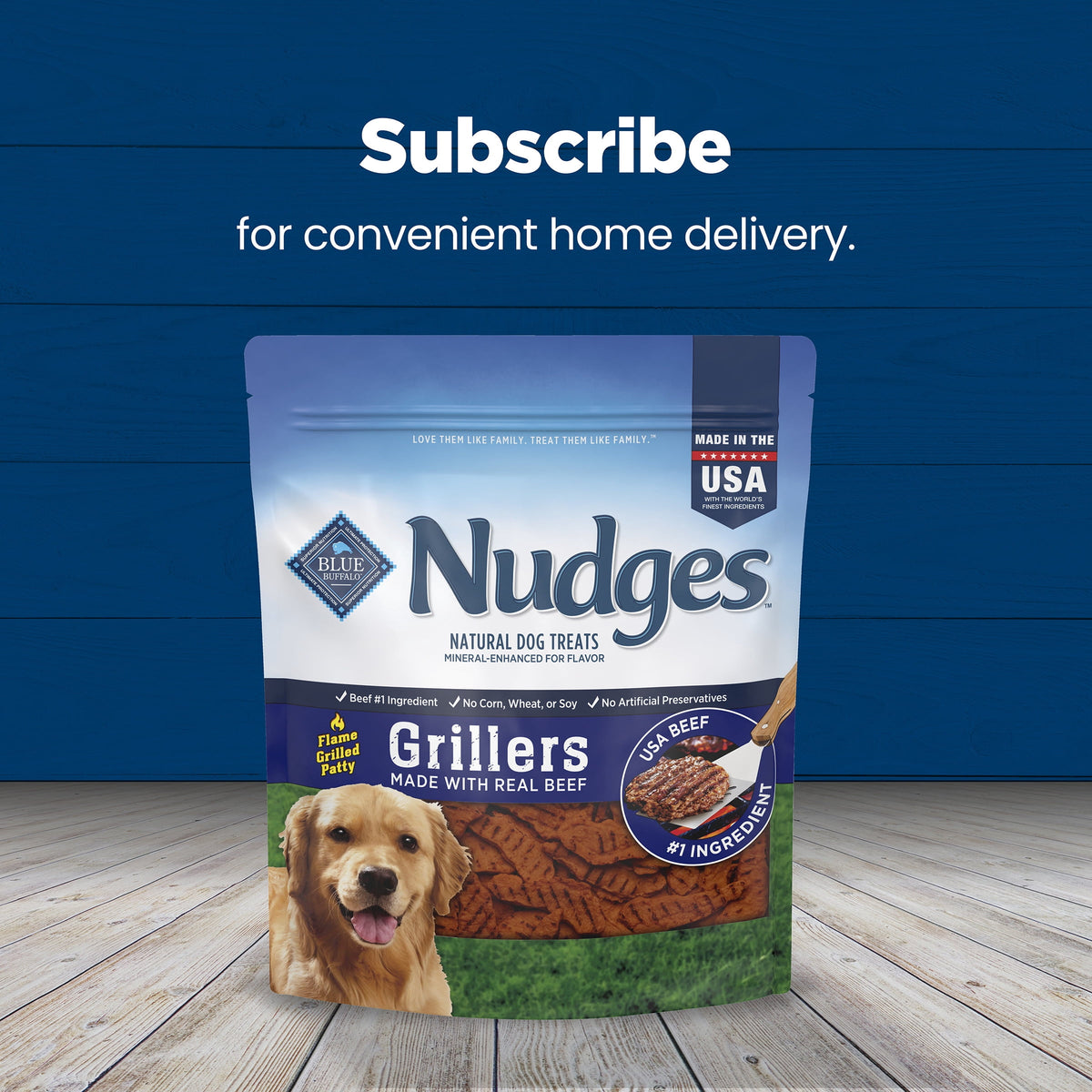 Blue Buffalo Nudges Grillers, Natural Dog Treats, Beef, 28oz Bag