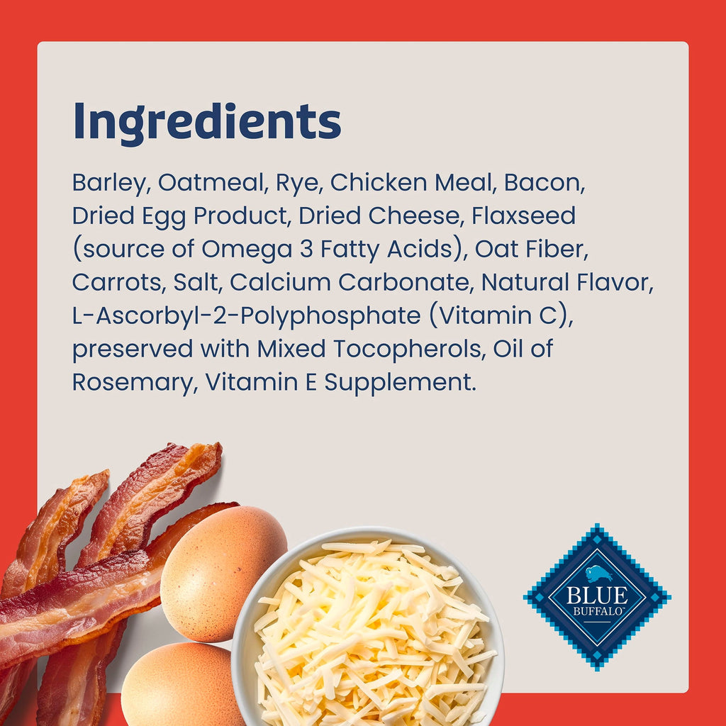 Blue Buffalo Health Bars Mini Dog Treats, Crunchy Biscuits, Bacon, Egg & Cheese, 40oz Tub