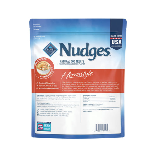 Blue Buffalo Nudges, Natural Dog Treats, Chicken Pot Pie Recipe, 28oz Bag