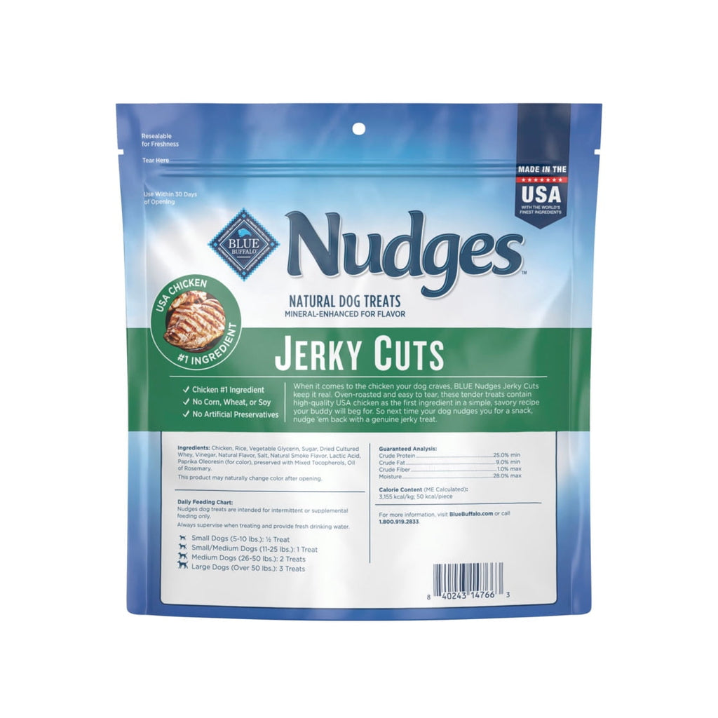 Blue Buffalo Nudges Jerky Cuts, Natural Dog Treats, Chicken Jerky, 28oz Bag