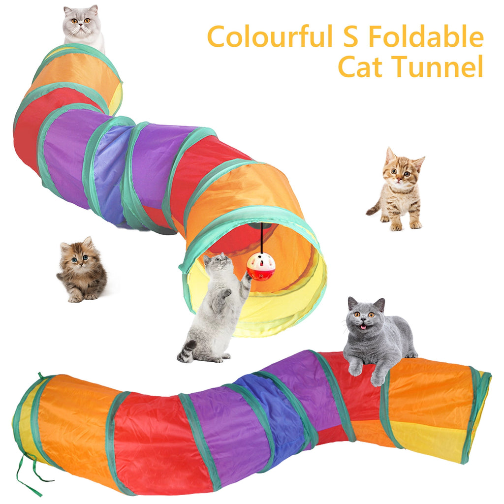 Semfri Cat Toys Tunnels Collapsible Pets Cat Jungle Tunnels Kitty Toys Balls