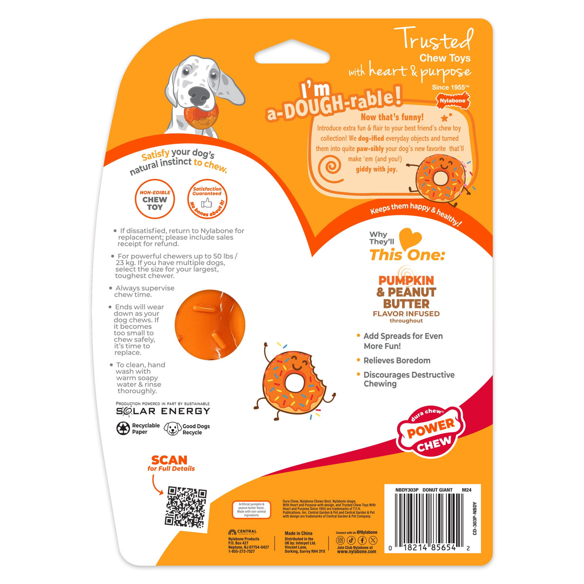 Nylabone Power Chew 70th Birthday Textured Bone Dog Toy, Dog Chew Toy, Chicken Flavor, Medium, 1 Count