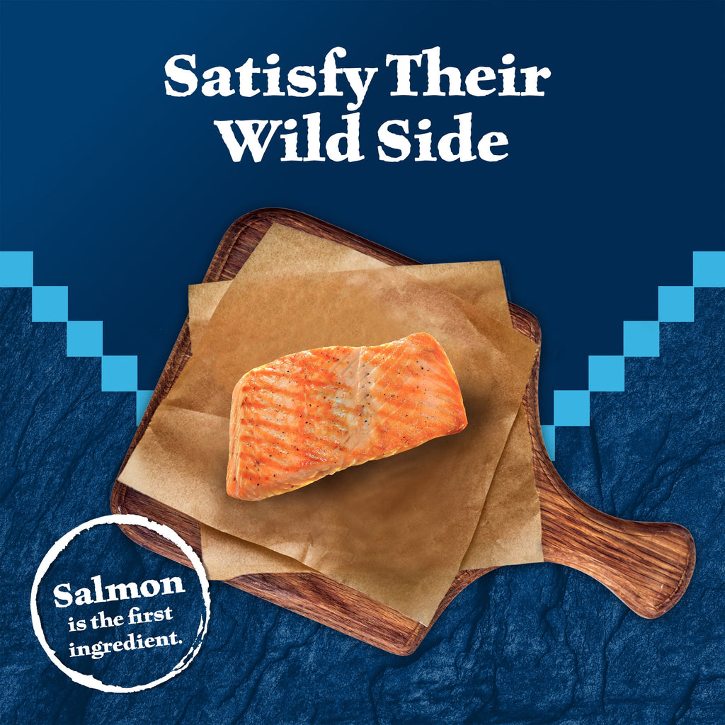 Blue Buffalo Wilderness Crunchy Cat Treats, Tasty Salmon Flavor, 12-oz. Tub