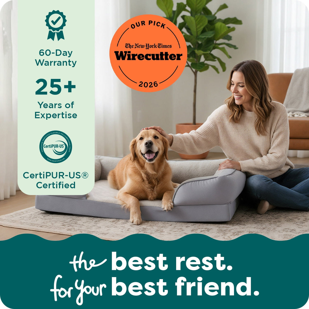 FurHaven Pet Products Velvet Waves Perfect Comfort Cooling Gel Top Sofa-Style Pet Bed for Dogs & Cats - Brownstone, Medium