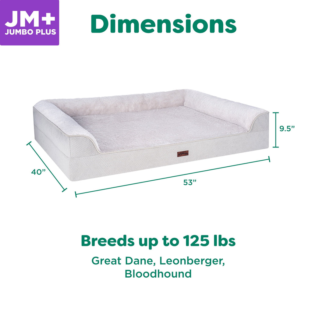 FurHaven Plush & Embossed Velvet Dreamer Orthopedic Sofa Pet Bed for Dogs and Cats - Cognac, Medium