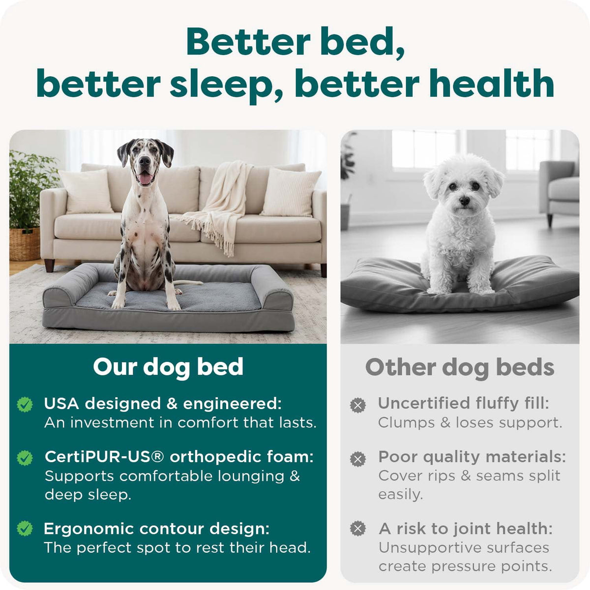 FurHaven Pet Products Luxe Fur & Performance Linen Orthopedic Sofa Pet Bed for Dogs & Cats - Charcoal, Jumbo Plus