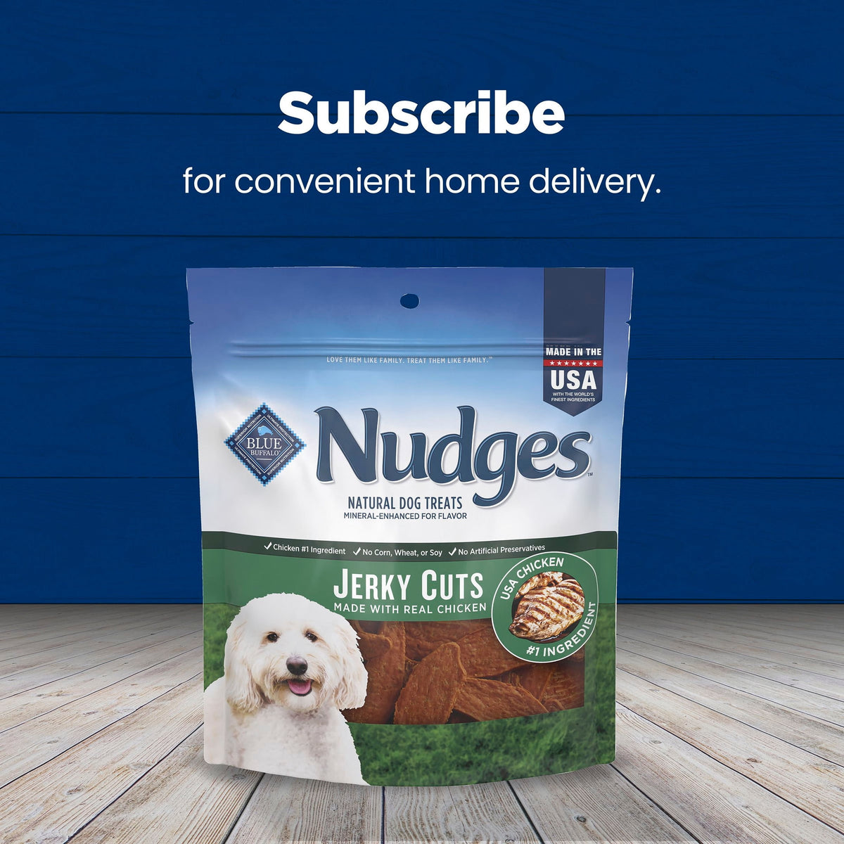 Blue Buffalo Nudges Jerky Cuts, Natural Dog Treats, Chicken Jerky, 28oz Bag