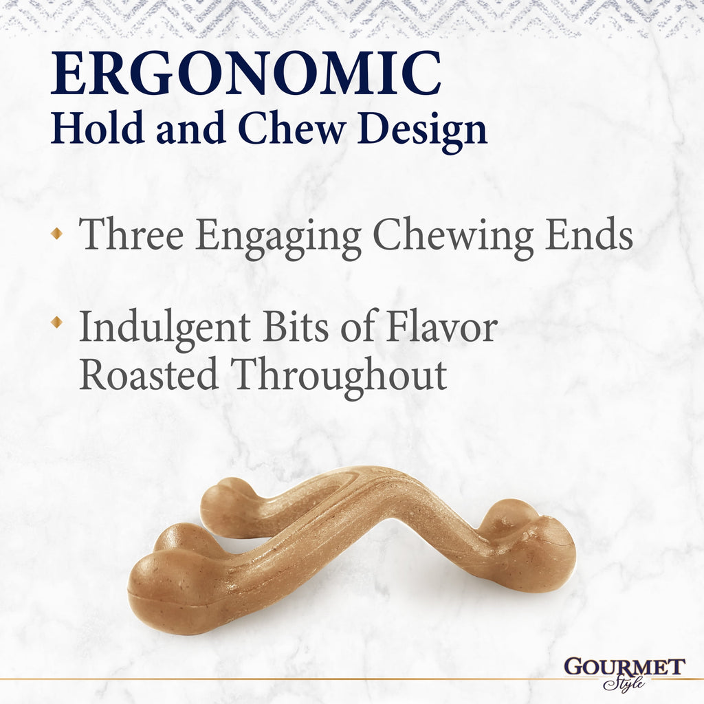 Nylabone Strong Chew Gourmet Style Wishbone Dog Toy, Dog Chew Toy, Chicken Flavor, Small, 1 Count