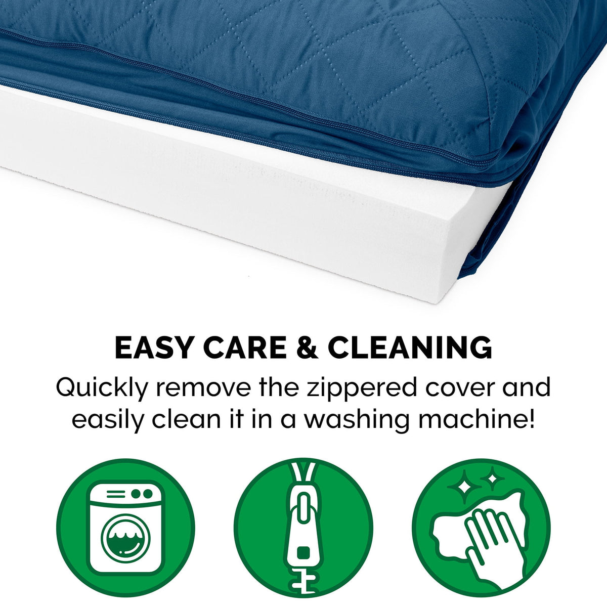 FurHaven Classic Sofa Orthopedic Dog Bed For Large Dogs, Solid Orthopedic Foam Slab for Joint Support, Removable Washable Cover, Jumbo Plus/XXL, Quilted Sofa, Ensign Blue