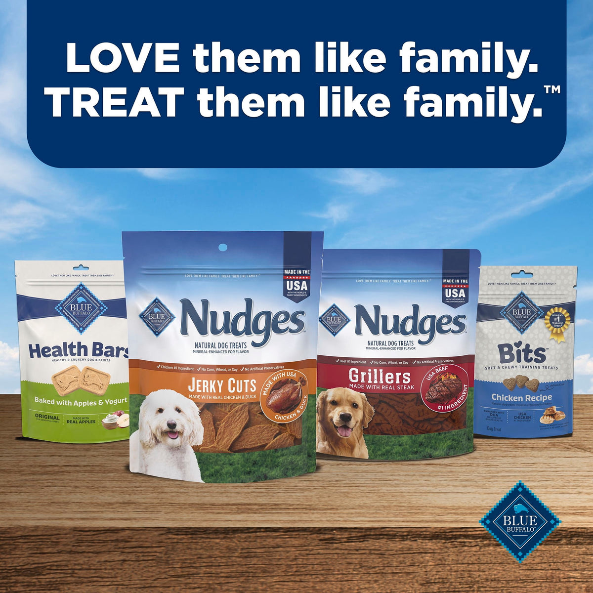 Blue Buffalo Nudges Jerky Cuts, Natural Dog Treats, Duck Jerky, 28oz Bag